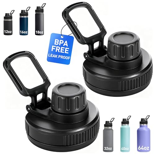 Spout Lid Replacement for Hydro Flask Wide Mouth 12 16 18 32 40 64 OZ Chug Lid for Thermoflask with Handle Replacement Lid for Wide Mouth Water Bottle 2.28in