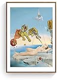 Leinwand Bilder Salvador Dali Poster Tiger Elefant Mädchen Leinwand Bilder Salvador Dali Wandkunst Salvador Dali Kunstdrucke Für Wohnkultur 50x70cm x1 Rahmenlos