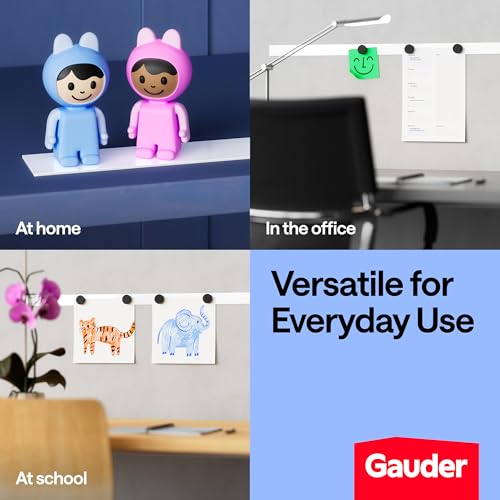 GAUDER Self-Adhesive Metal Tape | Thin Metal Strips for Magnets, Tonies® Figures & Shelves | Ferrous Tape (10 ft)