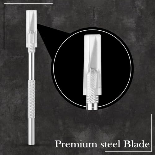 Image of Eclet Detail Pen knief with 5 Sharp Replacement Blades | Precision Craft Cutting Knife for DIY, Art, Craft, Hobby, Model Making & Paper Cutting (1 Knife + 5 Blades)