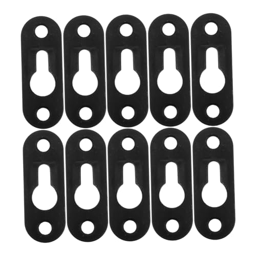 Image of 30Pcs Picture Frame Accessories Keyhole Hangers Metal Hooks Wall Mounting Plates for Photo Frames Mirrors and Artworks Invisible Design Stylish Black Finish Versatile Home Decor