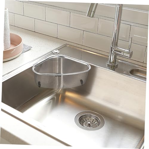 Colador triangular multifuncional para esquina de fregadero miniatura 6