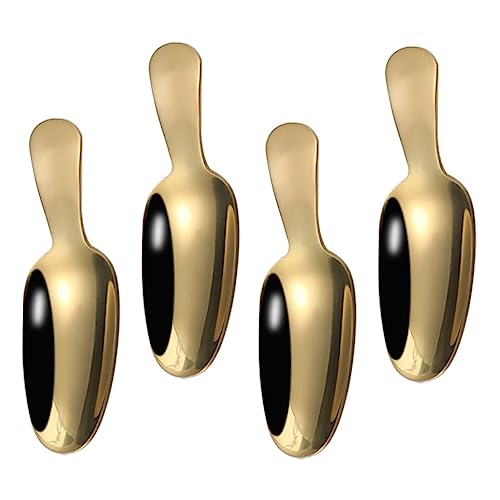 ULTECHNOVO 4pcs Short Handle Stainless Steel Dessert Spoon and Use Versatile Kitchen Essential for Tea Ice Cream
