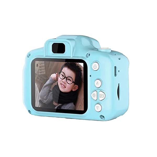 Digitalkamera für Kinder wiederaufladbare Spielzeugkamera mit TF-Karte Videorecorder blau – Bild 4