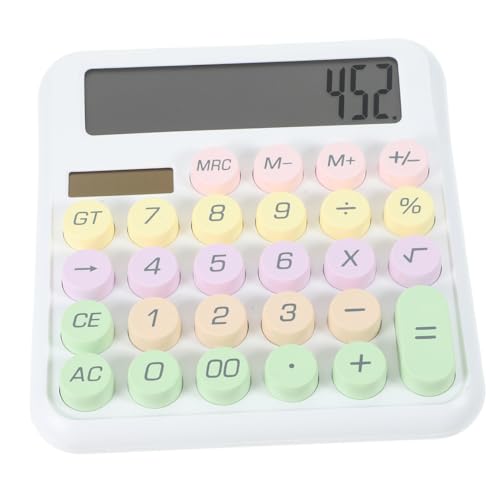 Calculadora mecánica portátil con pantalla clara y batería de larga duración para opositores