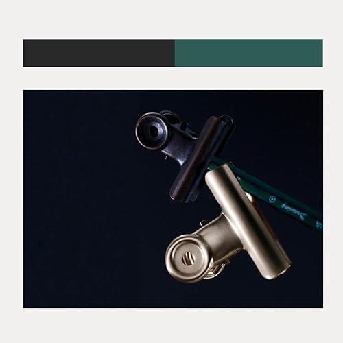 Miniatura 3 de Paquete de 10 clips Bulldog con 10 pasadores, clips de archivo de papel con resorte fuerte, clips de metal grandes, abrazaderas de sellado para