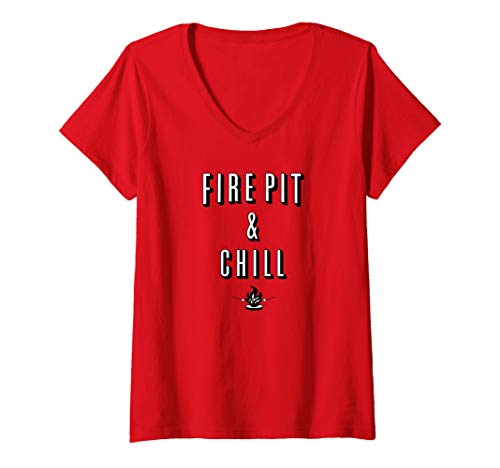 Damen Fire Pit Fun Apparel T-Shirt Cover