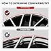 EVOOOR Automotive Alloy Wheel Rim Protector - Covering The Entire Rim of The Wheel hub - Strips for Curb Rash Prevention - Set of 4 Rim Protector Easy to Install(18'',Red)