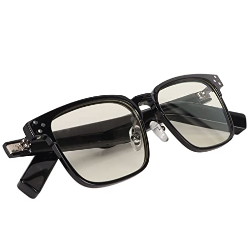 Smart Glasses, Blue Light Blocking Sunglasses, BT 5.3 IPX4 Lossless Sound Quality Touch Control Audio Glasses(Black Frame)