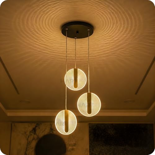 Image of Liora Chandelier Modern Hanging Pendant Lights Warm White LED Decorative Ceiling Light for Living Room Dining Area Bedroom Luxury Indoor Lighting Fixture (Pack of 1)