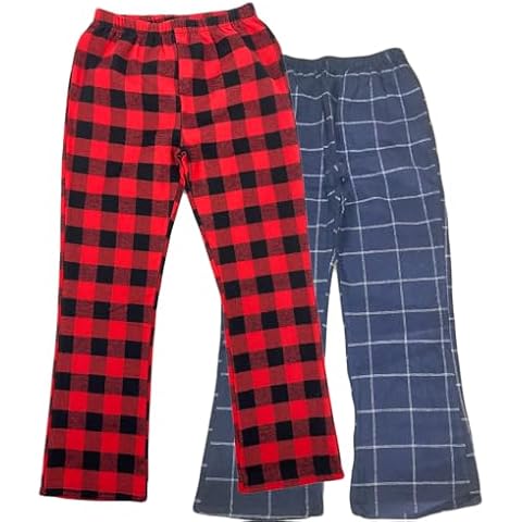 LANBAOSI Kids Flannel Pajama Pants with Pockets Cover