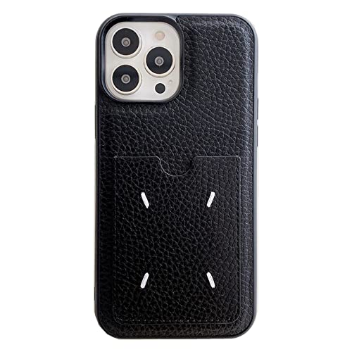 Étui de téléphone en cuir avec broderie fine iPhone 12 11 SE style unique