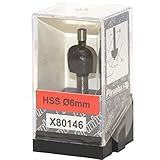 Material: HSS Piranha x80146 6mm HSS Funda (con guía pin) Fresa para ruteadora 17.6mm x 13mm