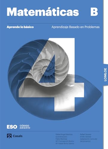 Portada de Ab Matemáticas 4 B ESO. Aprende lo Básico LOMLOE Proyecto Código Abier