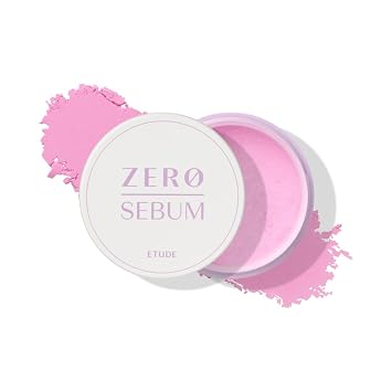 ETUDE Zero Sebum Loose Setting Powder, Purple Tone Correcting, 4g | Oil-control setting powder for oily and combination skin; lightweight sebum absorption and a smooth soft-matte finish.