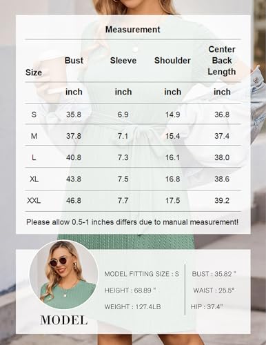 Ekouaer Women'S 2024 Maternity Dress Summer Midi Dress Short Sleeve Pregnancy Dress Maternity Work Clothes Khaki L thumb #5