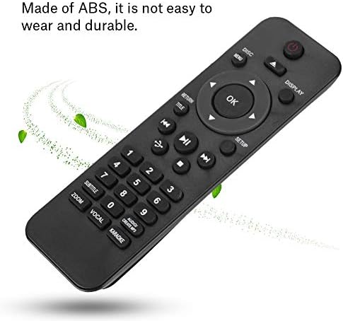 DVD Remote Control,Durable DVD Replacement Remote Control Remote Control for Philips DVP5982C1/37B DVP3350K,Remote Control Distance Over 8 Meters