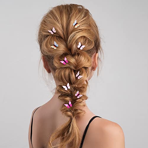 Pagow 30Pcs Hair Clips Butterfly Hair Barrettes Fabric Fashionable Bobby Pins Pearl Decorative Christmas Valentines Hair Accessories For Women Girls thumb #2