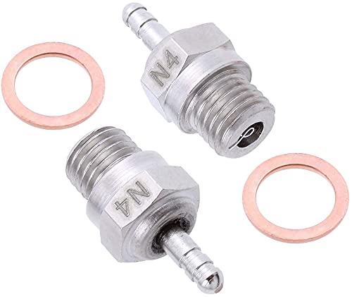 ARCADORA 70117 Medium Hot Glow Plugs No.4 N4 - 2pcs Super Duty Spark Nitro Engine Parts for RC Car Traxxas Truck Buggy