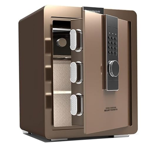 Cofre Doméstico, Pequeno Cofre De 45 Cm Com Impressão Digital E Senha, Cofre Eletrônico, Caixa De Di