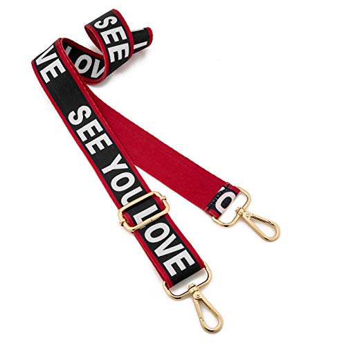 Wide Shoulder Strap Adjustable Replacement Belt Guitar Style Crossbody Bag Handbag Strap Multicolor Canvas Straps(Wide:1.4in) (Color30)