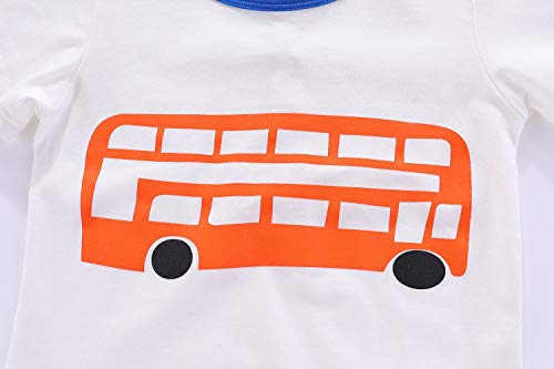 Littlespring Little Boys' Clothing Short Sets Striped Size 4T(Tag110) Navy #TOP3