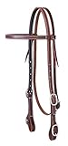 Weaver Leather Working Tack Browband Headstall with Buckle Bit Ends , 5/8'