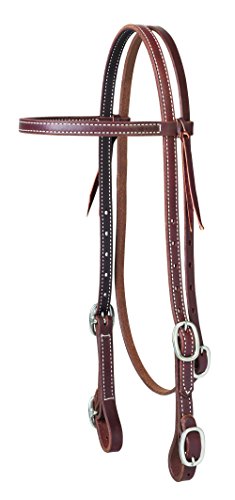 Weaver Leather Working Tack Browband Headstall with Buckle Bit Ends , 5/8