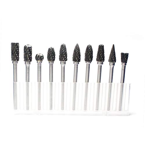 Set de 10 fresas rotativas de carburo sólido miniatura 2