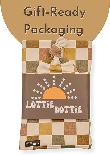 Extra Large Organic Cotton Baby Swaddle | 47 In. X 47 In. | Unisex Newborn Receiving Blanket And Beanie (Funky Checkered W/Beanie) #TOP4