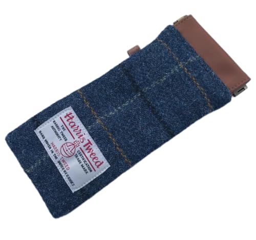 Harrington Marley Harris Tweed Glasses Holder Spectacles Case Pouch Gift Idea, Harris Tweed Spring Opening Glasses Sleeve
