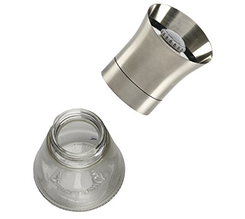 CrushGrind Kala Mill With Ceramic Grinder for Salt Pepper and Spices Danish Designed, 5", Stainless Steel - Thumbnail 3