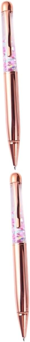COHEALI 2 Pcs Oiled Ballpoint Pen Liquid Timer Pen Chalk Ballpoint Pen Ballpoint Pens Student Writing Pens Liquid Timer Toy Signature Ball Pen Signature Pens Luxury Ball Pen Metal Golden