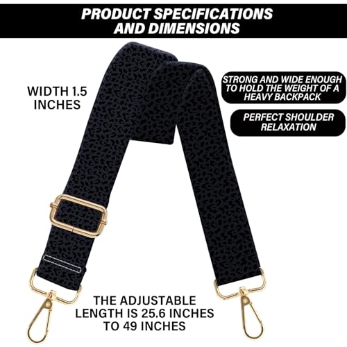 Image of Purse Strap Crossbody Shoulder Straps 1.5 inch Wide Replacement Adjustable for Women Girls Bag Aesthetic Cute