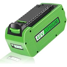KUNLUN 40V 6.0Ah Lithium-ion Replacement Battery for Greenworks G-MAX 40V 29472 29462 29252 20202 22262 Cordless Power Tools and Lawn Mower NOT for Gen 1
