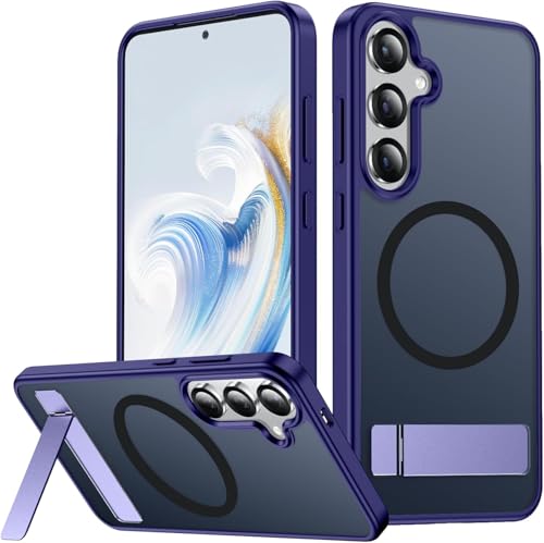 Image of SPIDERCASE Magnetic for Samsung Galaxy S25 Plus Case, [3 Stand Ways][ Military Grade Drop Protection] with Invisible Stand Shockproof Slim Case for Samsung Galaxy S25 Plus 6.7 inch, Purple