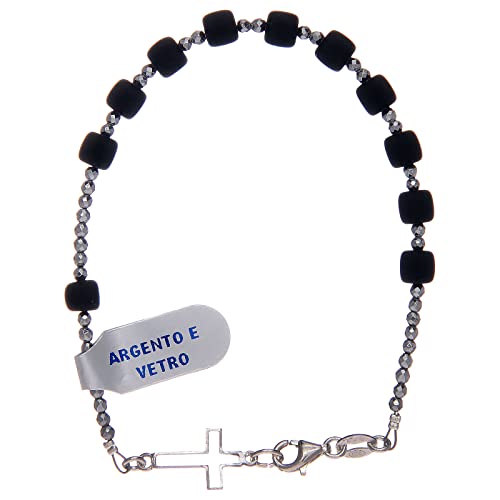 Holyart Pulsera decenario Plata 925 Cuentas Negras Cover