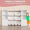 Xilingol Kids Toy Storage Organizer W/8 Removable Toy Bins, 4-Tier Toy Organizers W/6 Storage Cubbies, Kid Bookshelf and Toy Storage for Playroom, Bedroom, Kids Room, Classroom #1