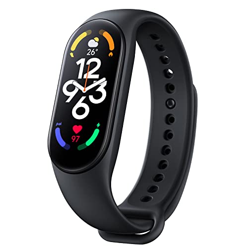 Xiaomi Mi Smart Band 7, Fitness Tracker, Aktivitätstracker, 1,62" AMOLED Touch Display, SpO2 Tracking, Magnetische Aufladung, 120 Trainings Modi, Schlaf und Pulsüberwachung, 50m Wassergeschützt Cover