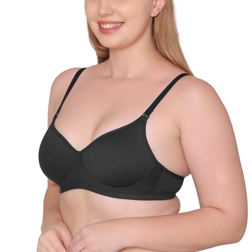 Image of Tweens - Medium Padded Cotton Rich Bra - Full Coverage, Seamless, Multiway Straps, Wirefree Everyday T-Shirt Bra (Pack of 2)