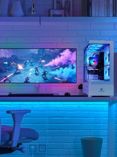 Image of Gaming PC Desktop Computer - Xeon E5 3.20GHz, RTX 2080 Ti 11GB, 16GB DDR4 RAM, 512GB SSD + 1TB HDD, Wi-Fi 6 & Bluetooth 5.4, 9x ARGB Fans, Windows 11, 800W PSU Gaming Tower for Gamers