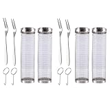 Wlauqueta Set di 4 cestini per griglia rotante, per , pic-nice, griglia per barbecue roton...