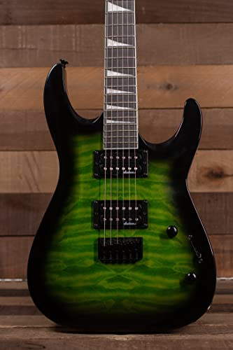 Jackson Js Series Dinky Arch Top Js32Q Dka Ht 6-String Electric Guitar With Amaranth Fingerboard (Right-Handed, Transparent Green Burst) #TOP23