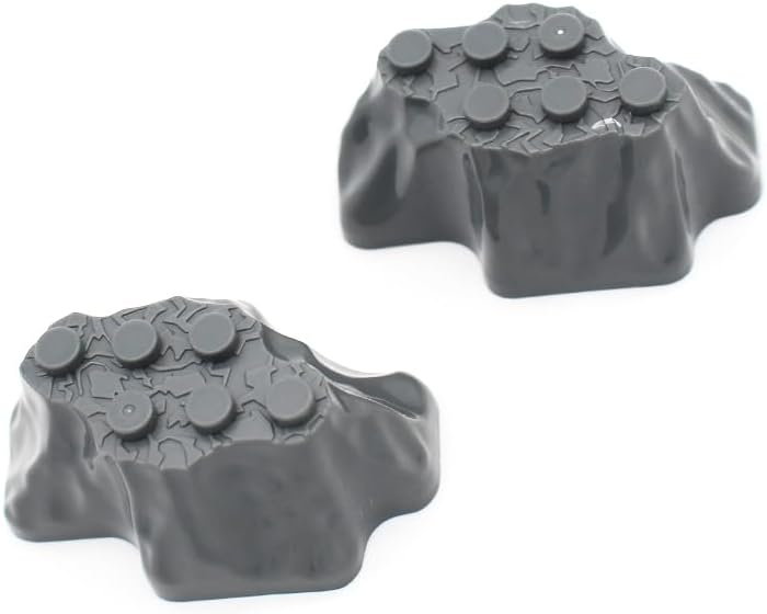 Classic Building Rock Bulk, Rockery Panel 4x6 50 Piece, Compatible with Lego Parts and Pieces: (Color:Dark Gray)