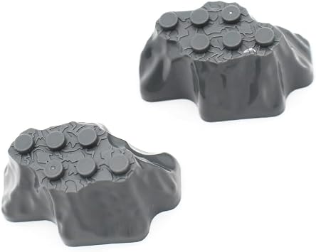 Classic Building Rock Bulk, Rockery Panel 4x6 20 Piece, Compatible with Lego Parts and Pieces ColorDark Gray