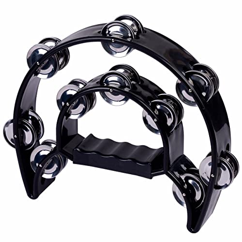 igadgitz Xtra U7236 Tambourin Double Demi-Lune - Noir Cover
