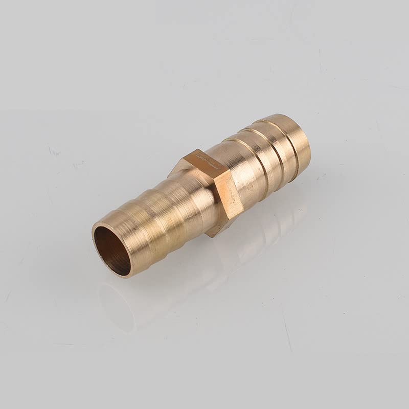 sourcing map 8 mm a 6 mm Tubo ID Ottone Riduttore Barb Raccordo Connettore Dritto Accoppiatore Tubo Adattatore 2 pz