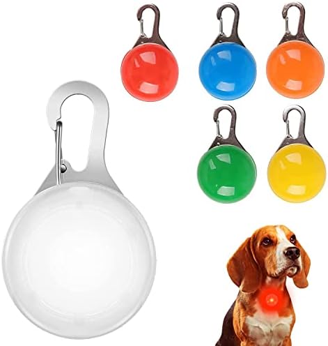 LED Dog Collar Lights - 6 Pack, 3 Light Modes for Night Walking, Running, Camping, Climbing, Biking (6 Colors)