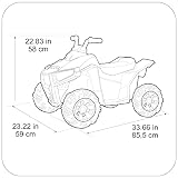 FEBER - Quad Boxer, akumulator elektryczny 12 V, z biegiem do przodu, do tyłu i hamulcem, do 5 km/h, w zestawie ładowarka, 45 min gry, od 3 do 5 lat, zielony, słynny (FEN03000), wersja 2024