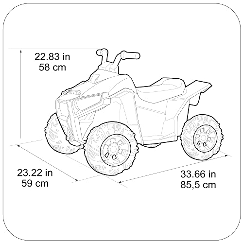 FEBER - Elektrisches Quad Boxer | 12V Batterie, Vorwärts- und Rückwärtsgang, Bremse, bis zu 5 km/h, inklusive Ladegerät, 45 min Spielzeit - 3 bis 5 Jahre - Grün